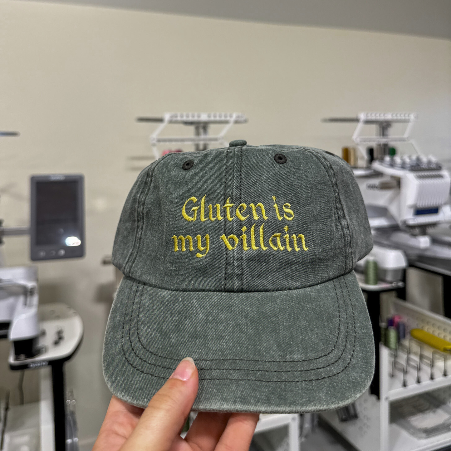Gluten Is My Villain Embroidered Hat