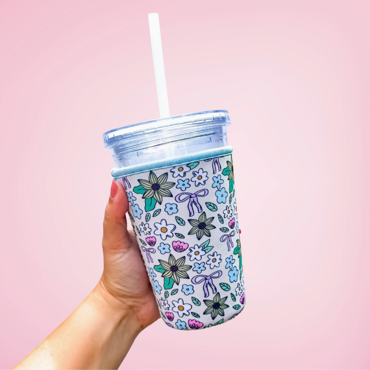 Floral Bows Drink Sleeve