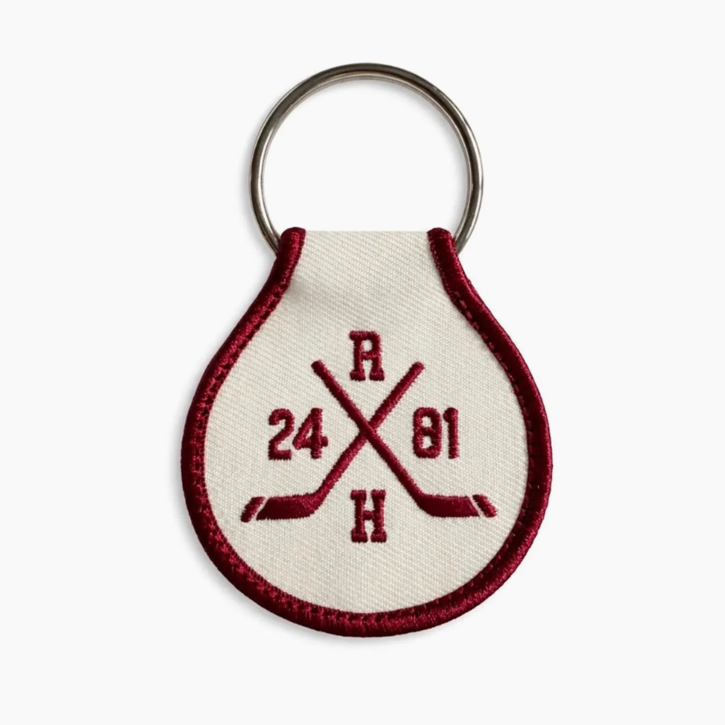 Heated Rivalry - Hockey Sticks Embroidered Keychain