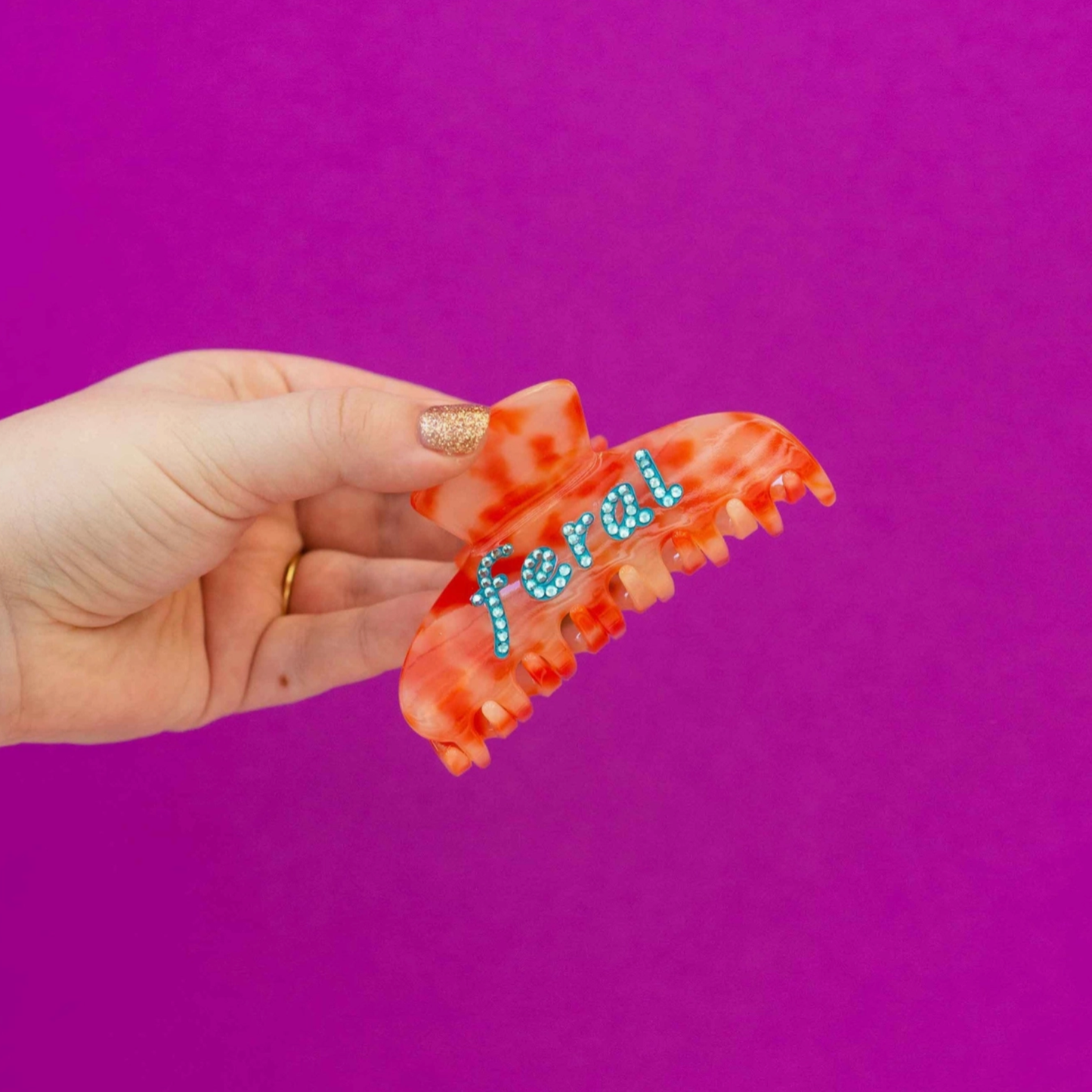 Feral Rhinestone Hair Clip