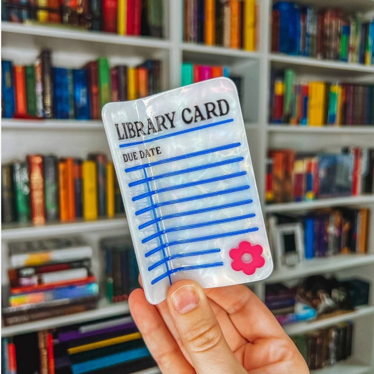 Library Card Hair Clip