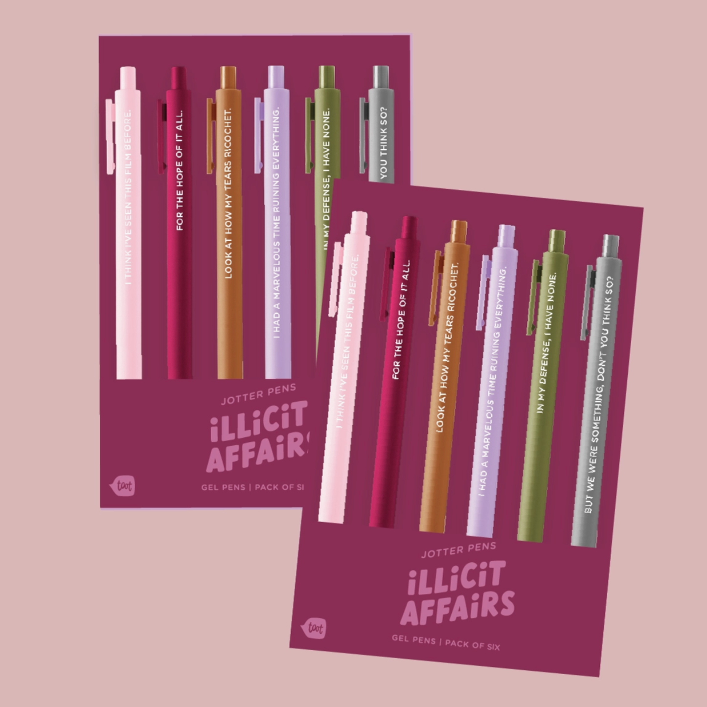 Swiftie Jotter Pen Set- Illicit Affairs (Folklore)