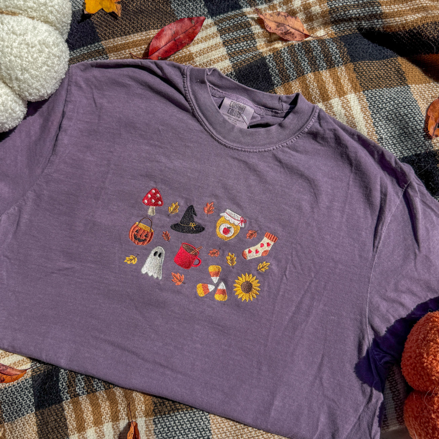 Fall Doodles Embroidered Tee