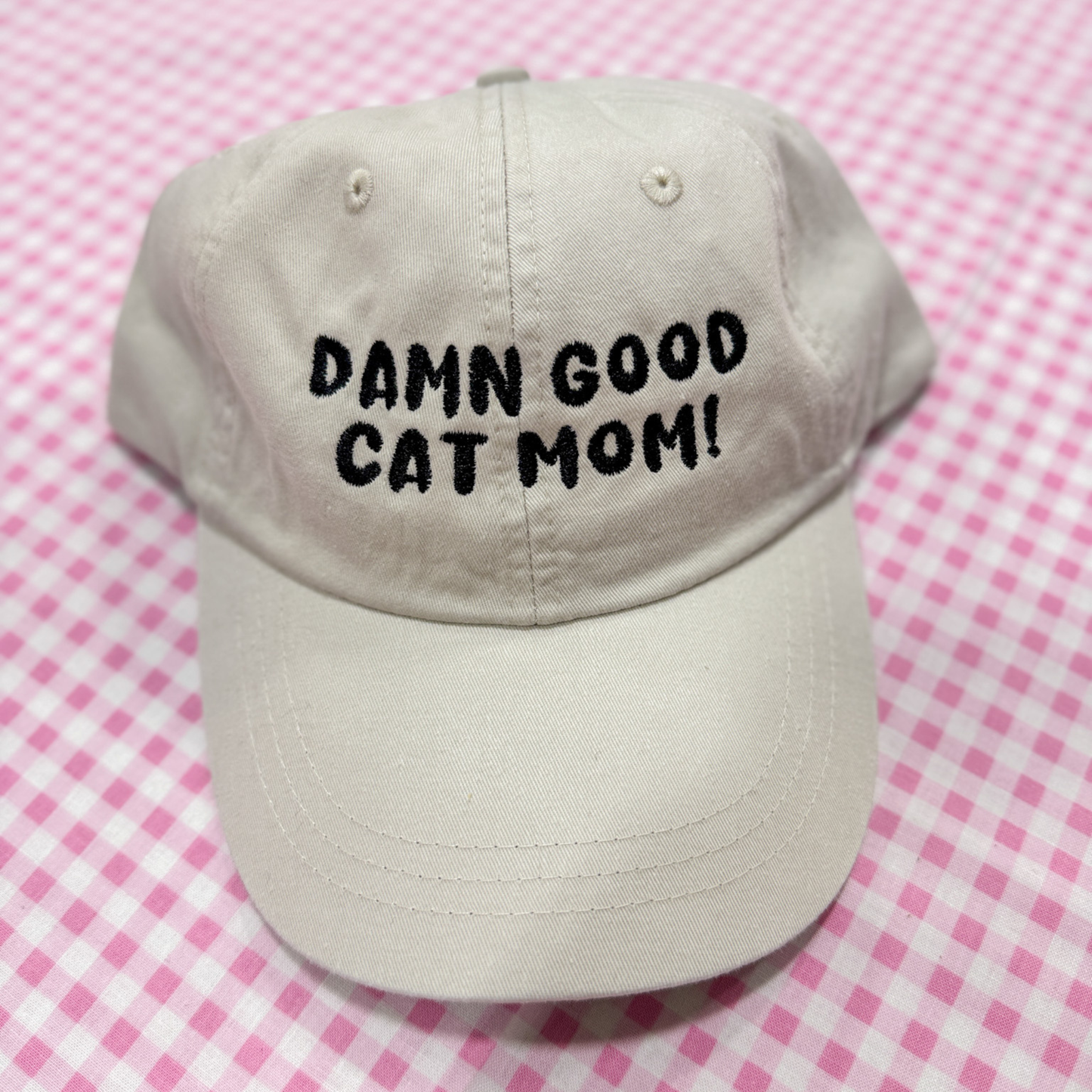 Damn Good Cat Mom Embroidered Baseball Hat