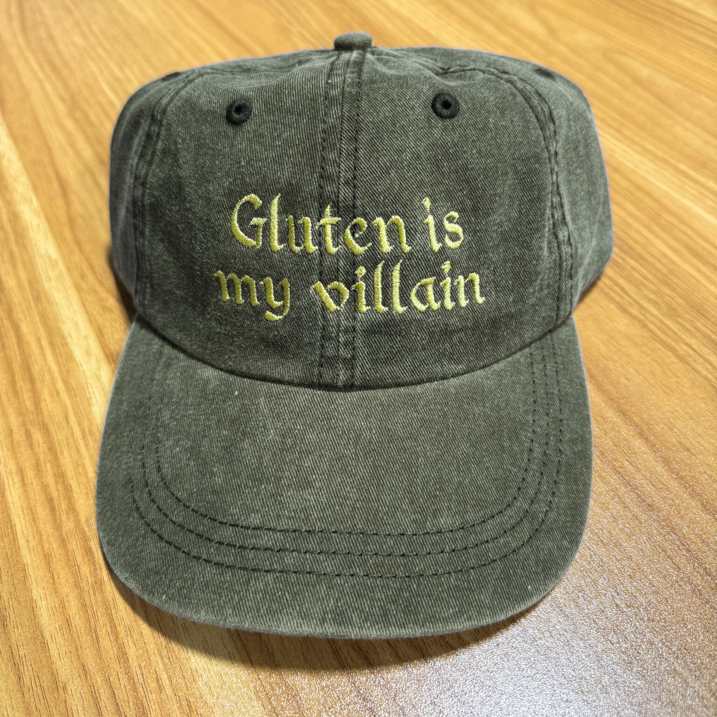Gluten Is My Villain Embroidered Hat