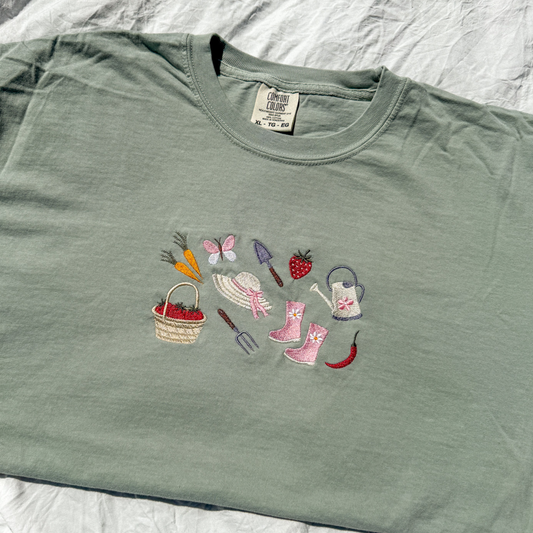 Garden Doodles Embroidered Tee