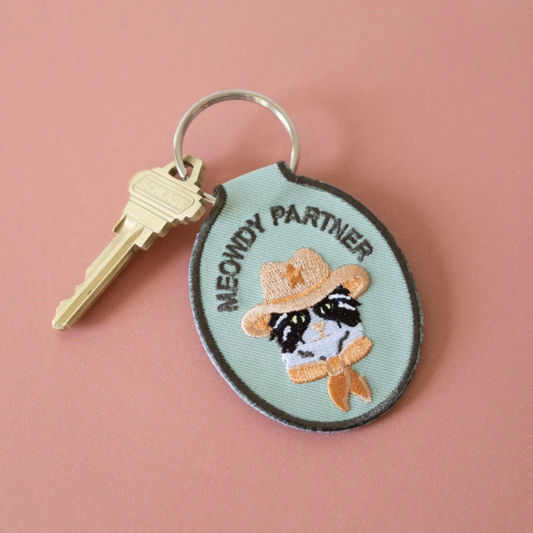 Meowdy Partner Embroidered Keychain