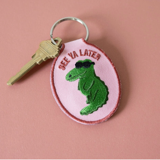 Later Gator Embroidered Keychain
