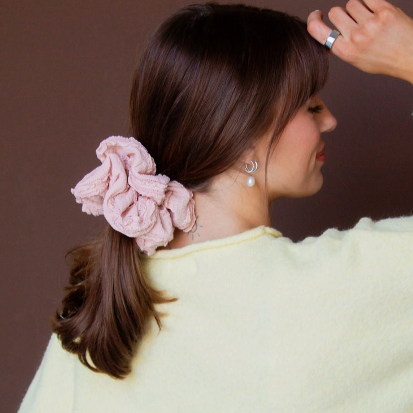 Light Pink Ruffle Jumbo Scrunchie