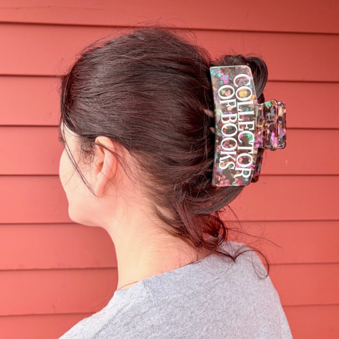 Collector of Books Hair Clip