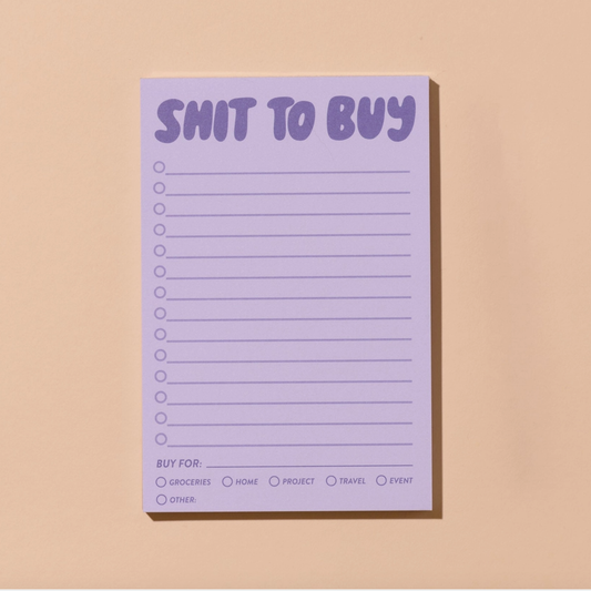 Shit To Buy Notepad