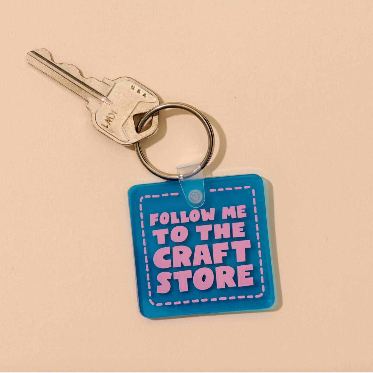 Follow Me To the Craft Store Keychain