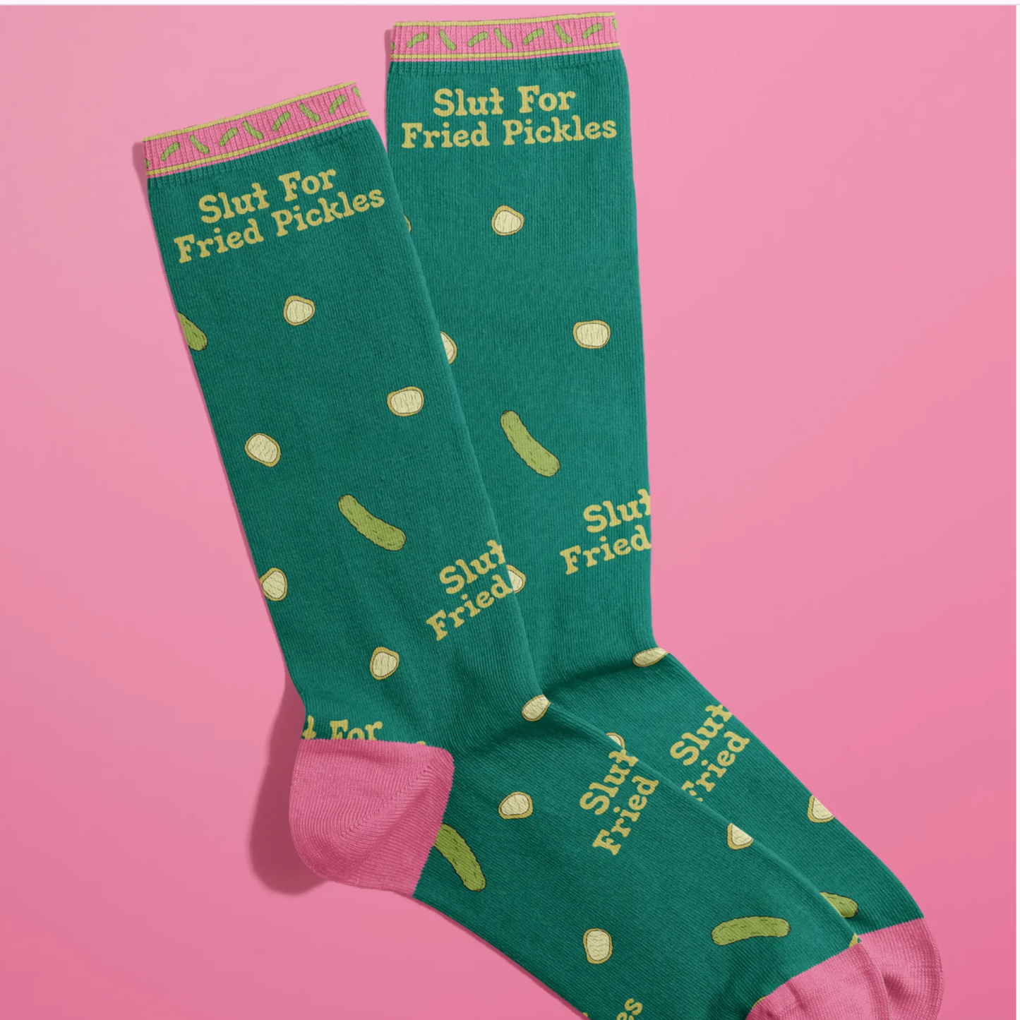 Slut For Fried Pickles Socks