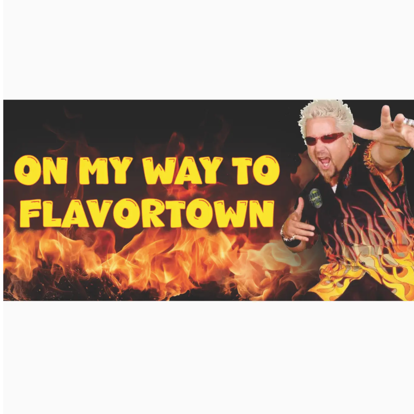 On My Way To Flavortown Bumper Sticker
