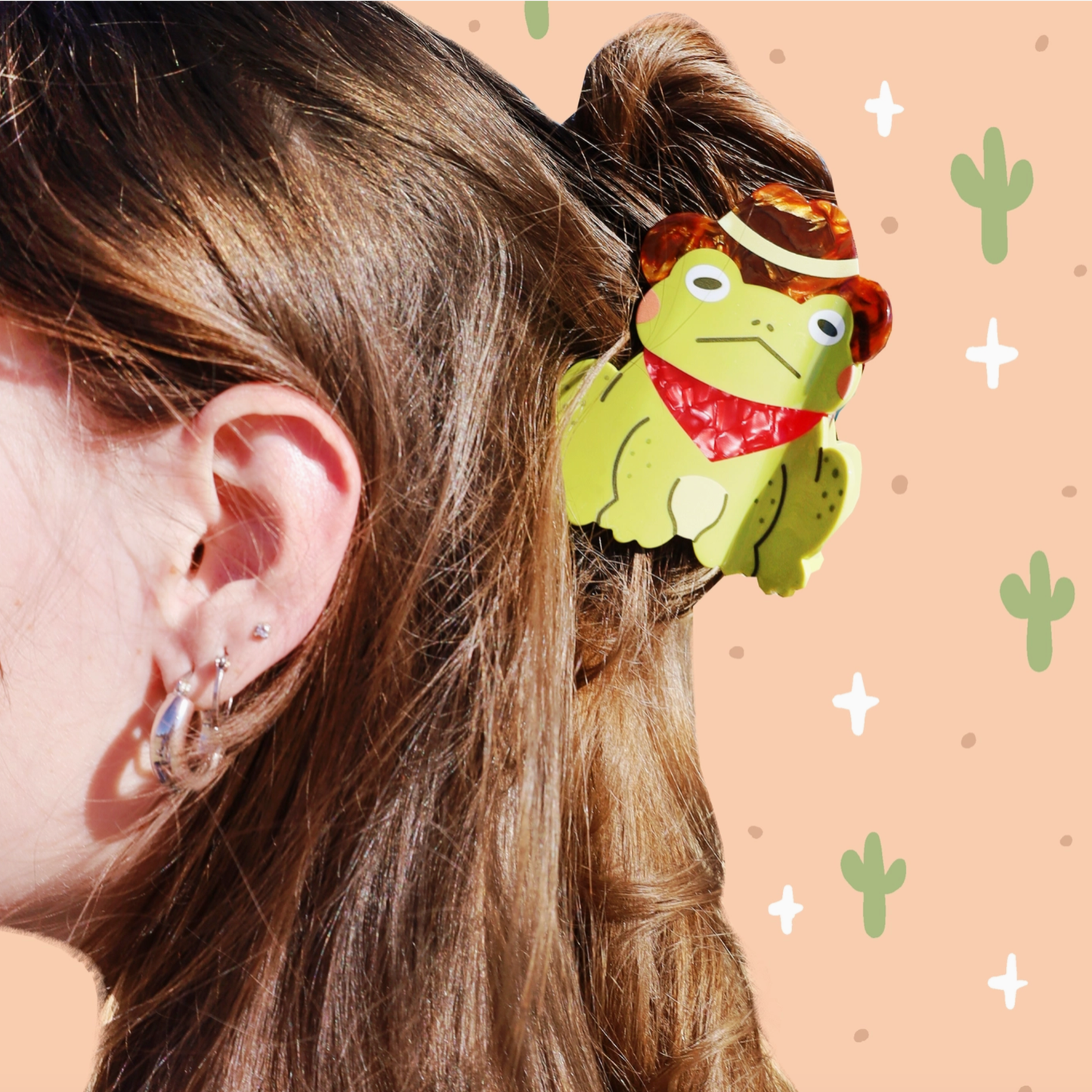 Cowboy Toad Hair Clip
