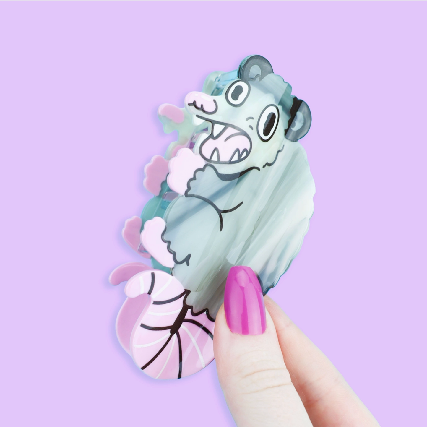 Opossum Hair Clip