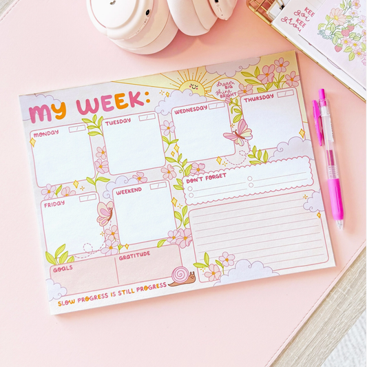 Weekly Positivity 8.5" X 11" Desk Planner