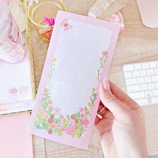 Cute Strawberry Patch Notepad