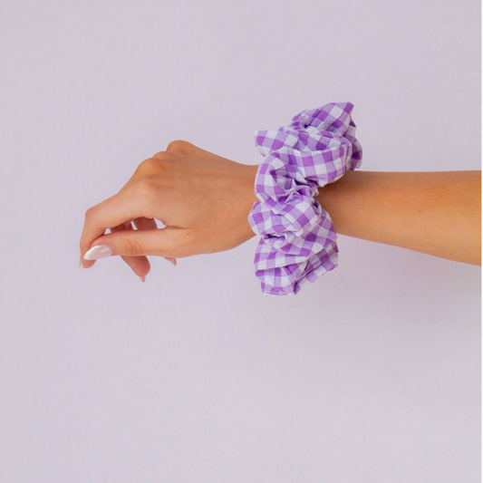 Iris Gingham Jumbo Scrunchie
