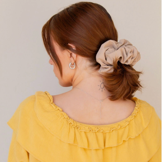 Tan Jumbo Scrunchie