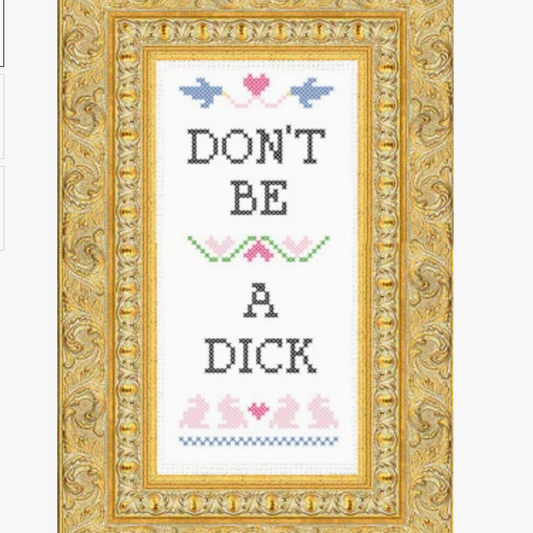 Don't be a Dick Cross Stitch Kit