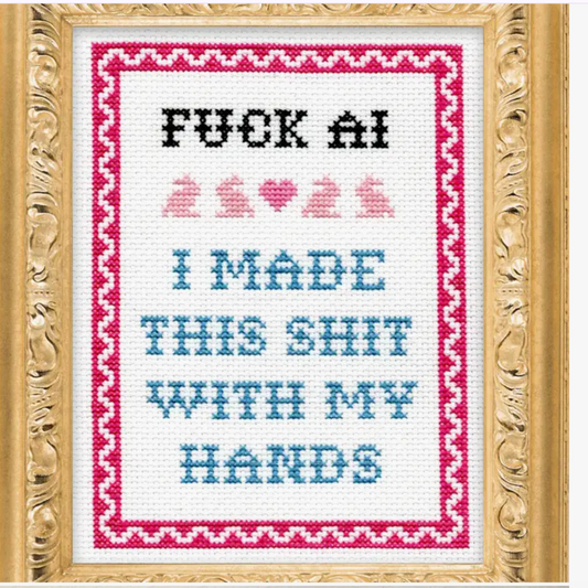 F*Ck AI Cross Stitch Kit