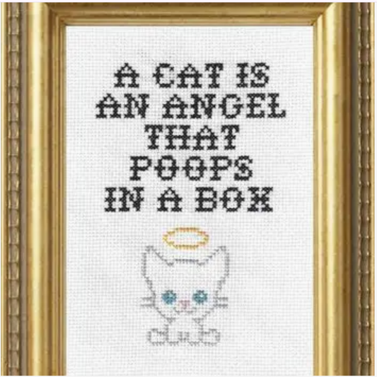A Cat is an Angel Cross Stitch Kit
