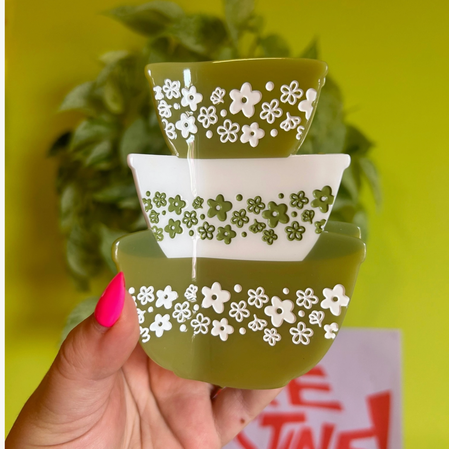 Spring Blossom Pyrex Bowls Hair Clip