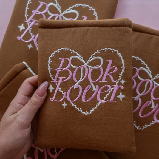 Book Lover Embroidered Book/Kindle Sleeve