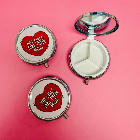 Hot Girls Take Their Meds Purse Pill Box