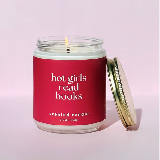 Hot Girls Read Books Candle