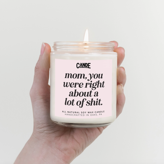 Mom, You Were Right About A Lot of Shit Candle