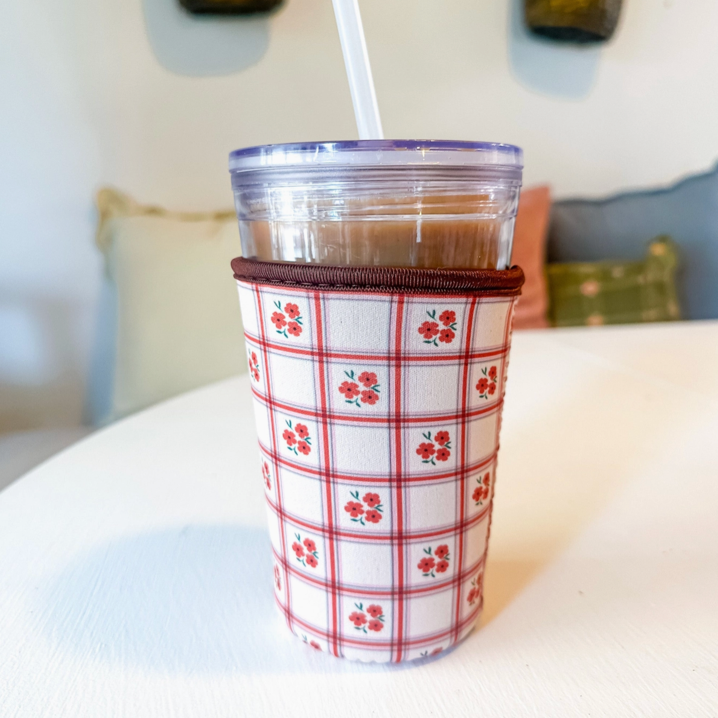 Marigold Plaid Drink Sleeve