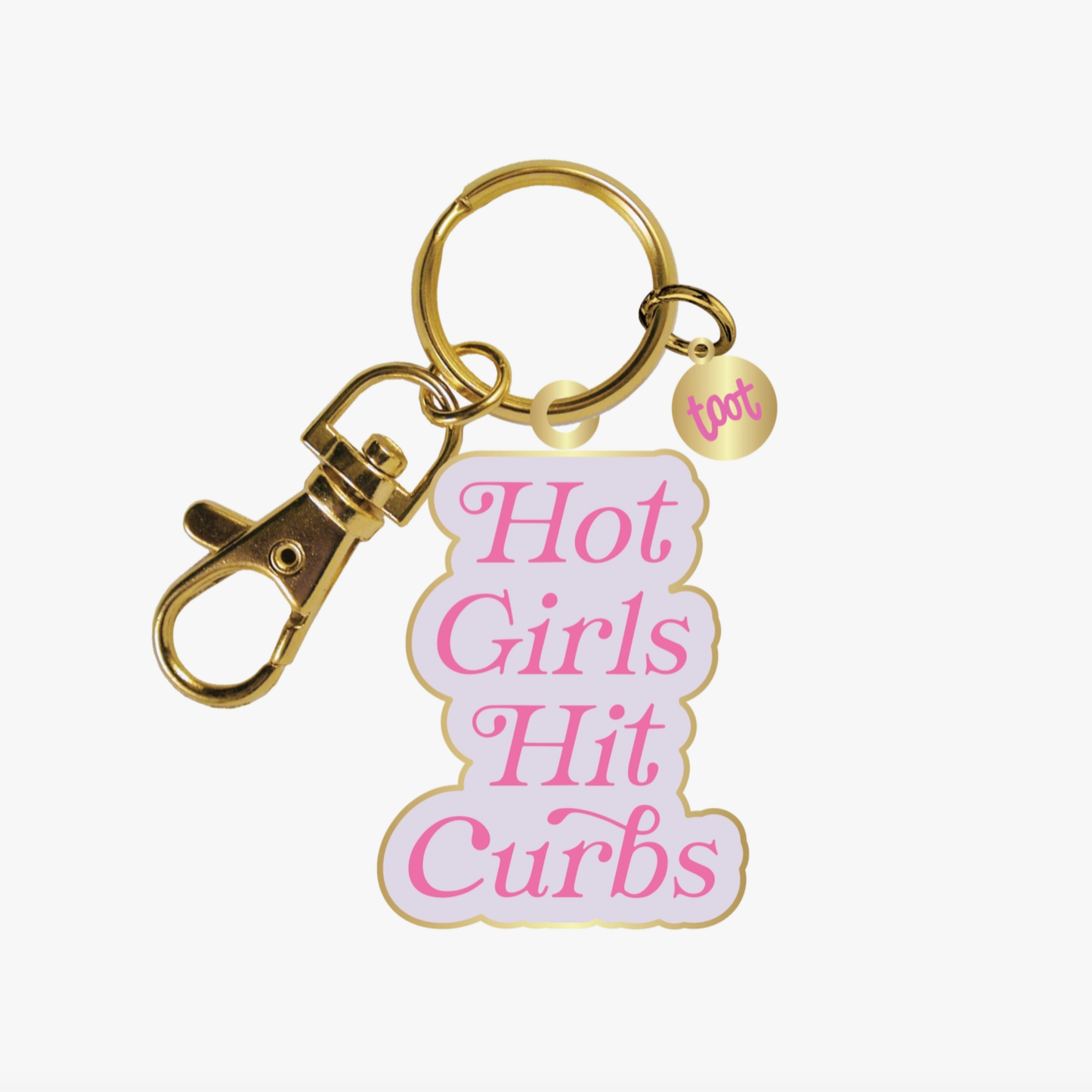 Hot Girls Hit Curbs Keychain