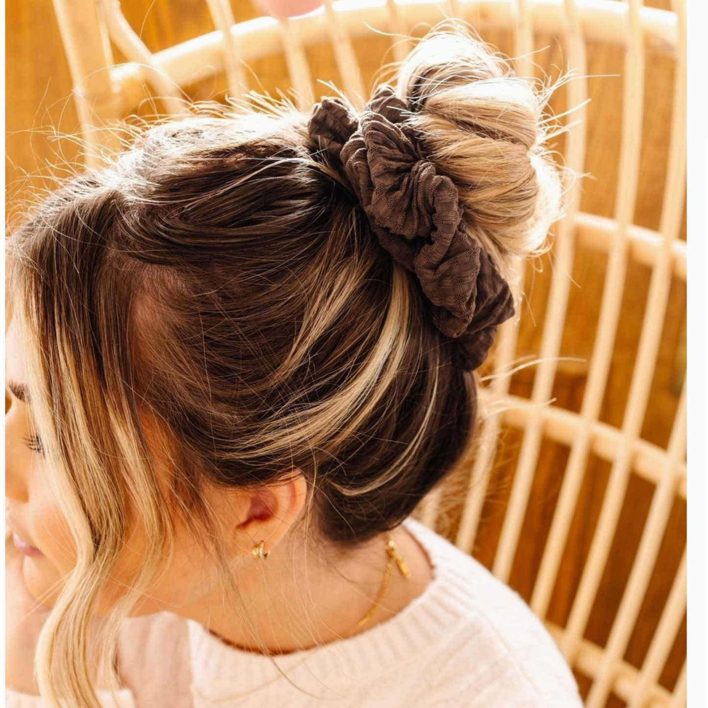 Espresso Jumbo Scrunchie