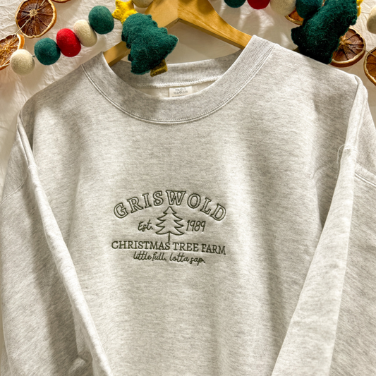 Griswold Christmas Tree Embroidered Crewneck
