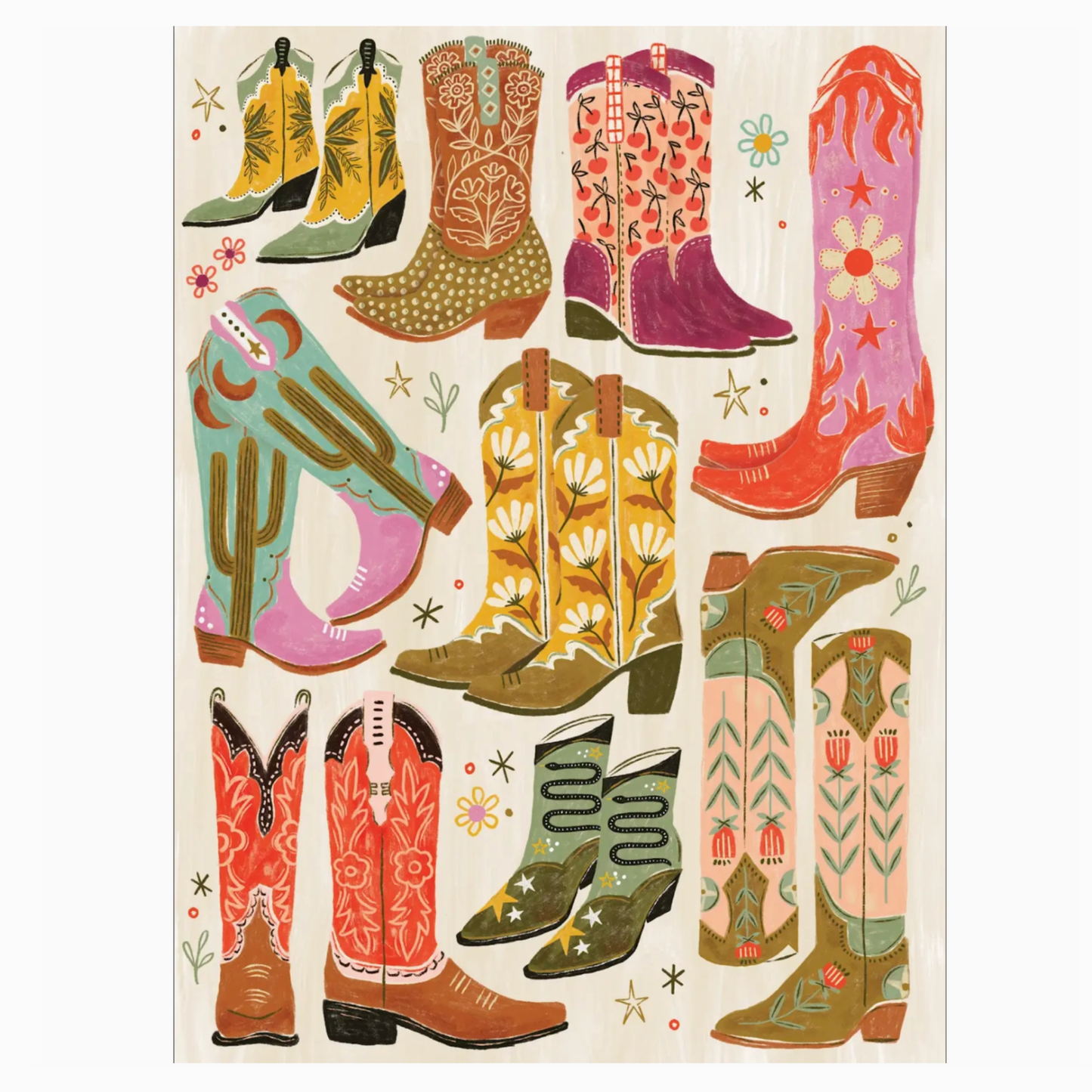 Boot Scootin' Boogie! 1000 Piece Western Cowboy Boot Puzzle