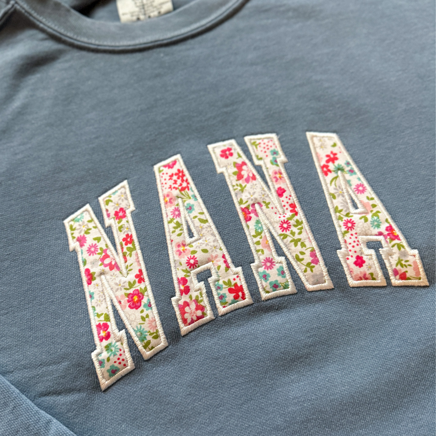 Nana Applique Embroidered Crewneck