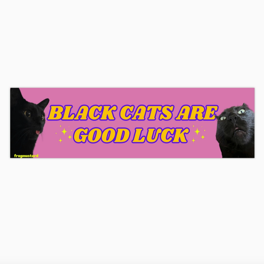 Black Cats are Good Luck Bumper Sticker