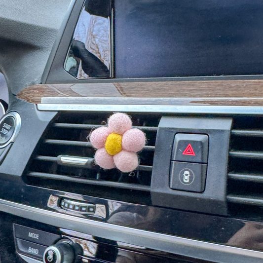 Flower- Baby Pink Car Vent Clip