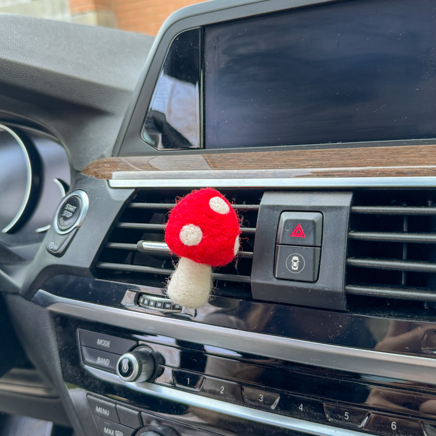 Red Mushroom Car Vent Clip