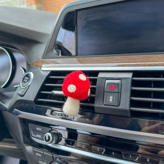 Red Mushroom Car Vent Clip