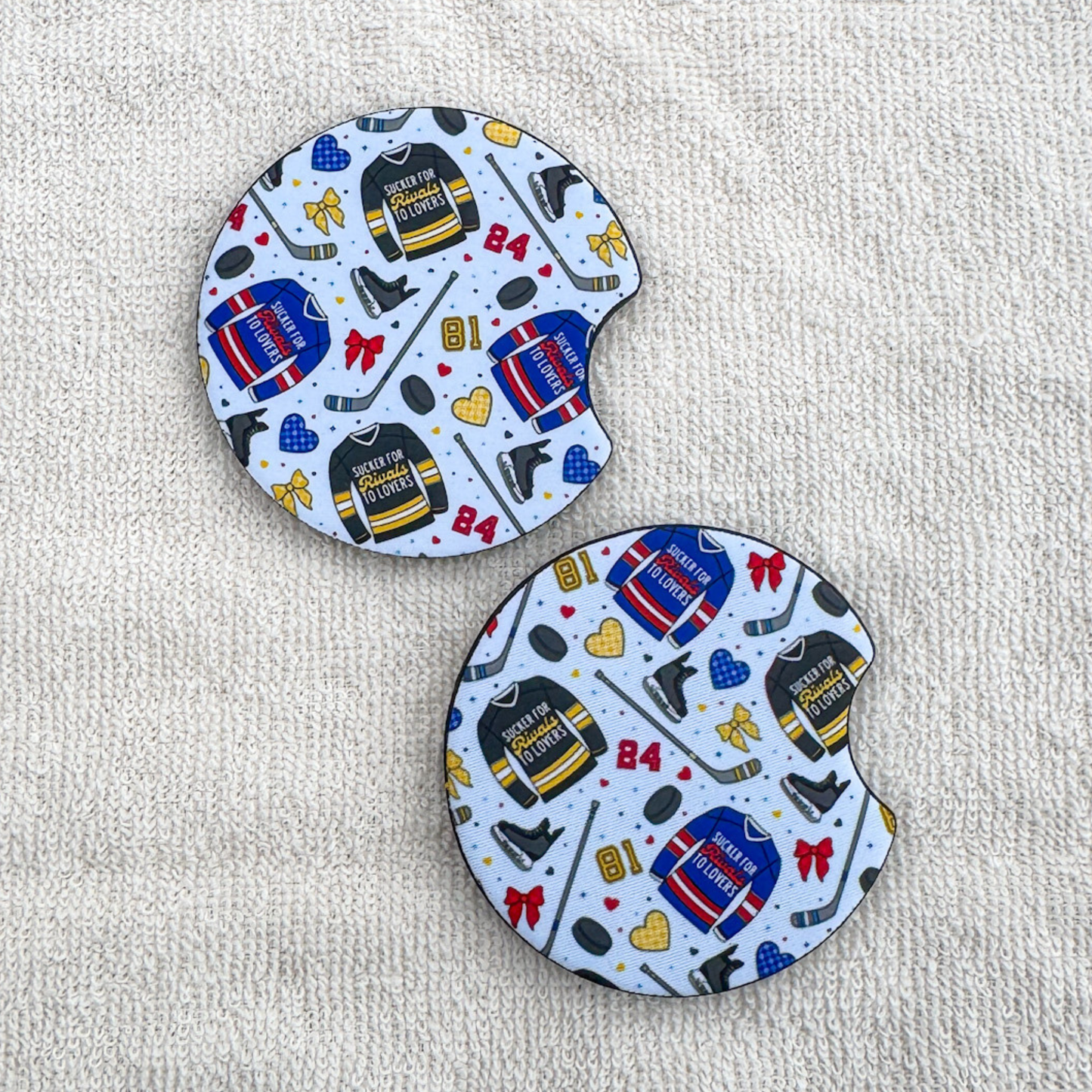 Heated Rivalry Car Coasters