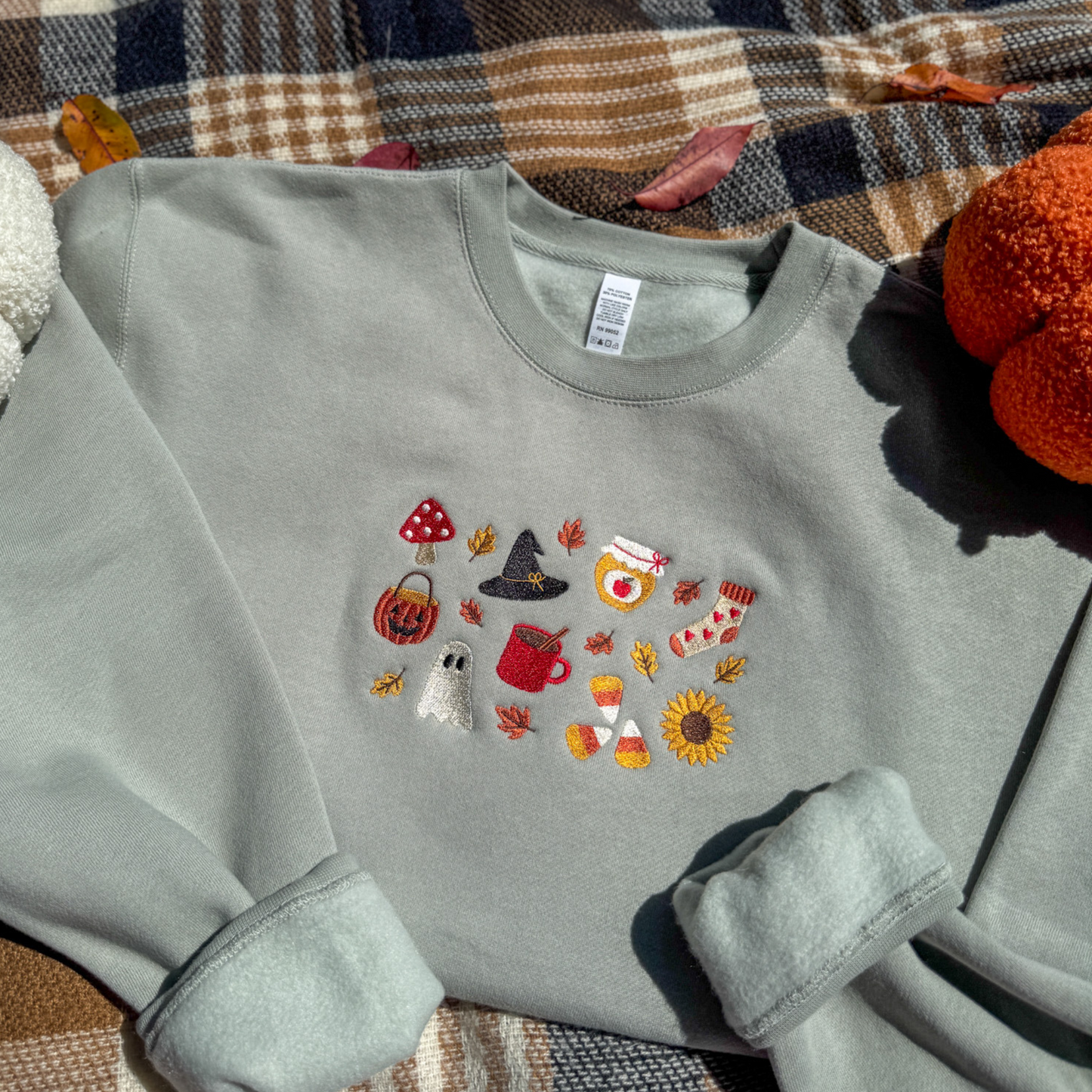 Fall Doodles Embroidered Crewneck