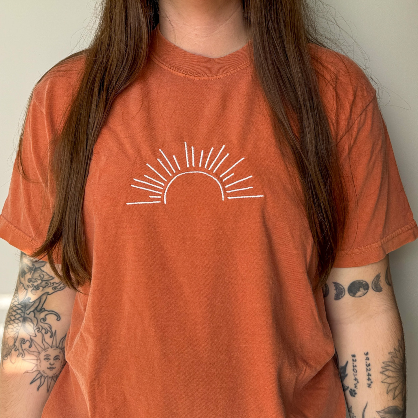 Sun Embroidered Tee