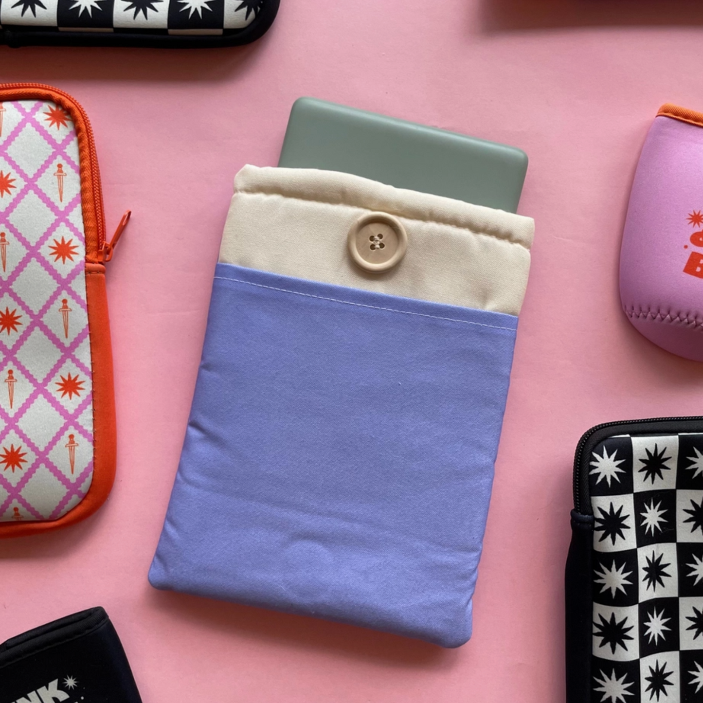 Bookworm Embroidered Book/Kindle Sleeve