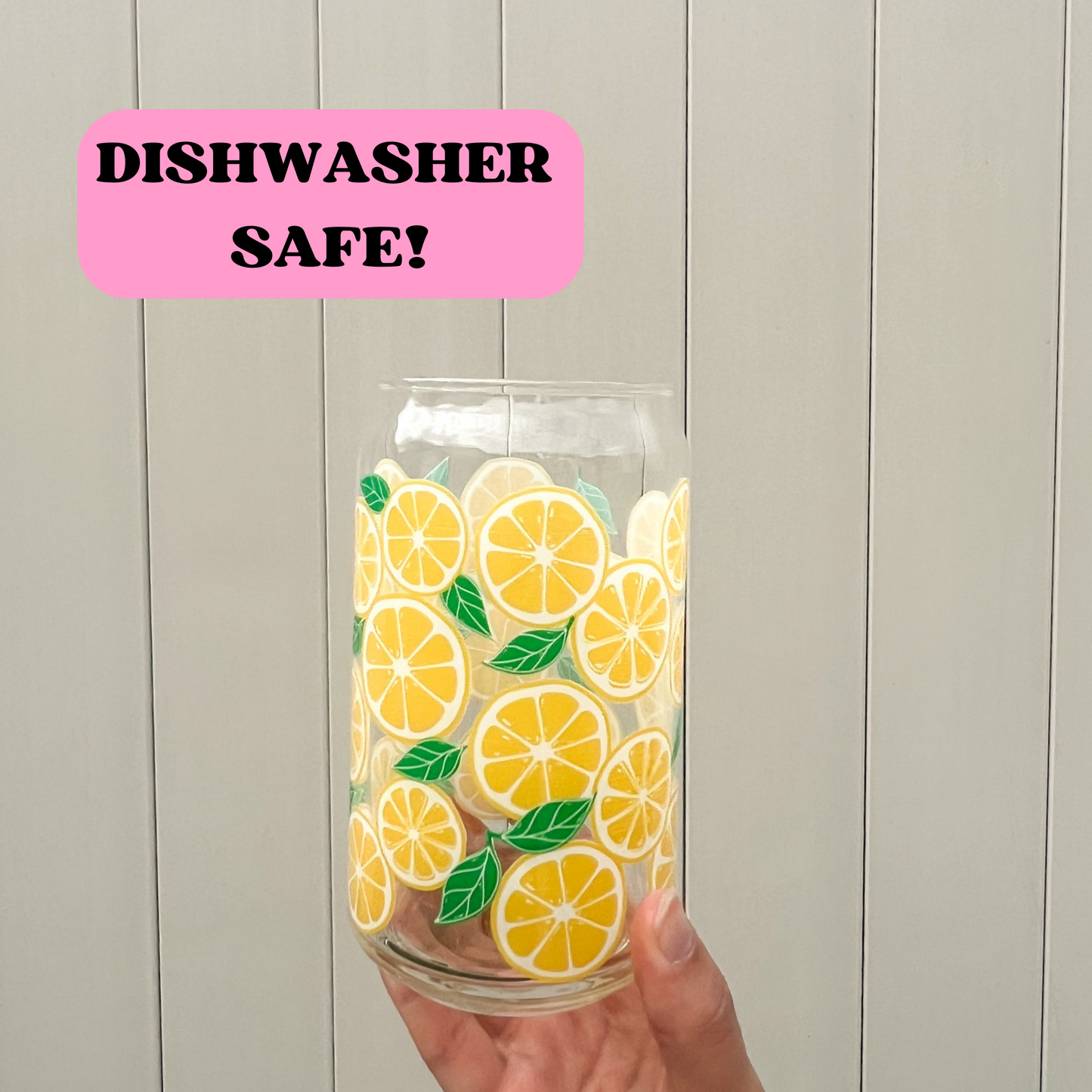 16 oz Lemon Glass Cup